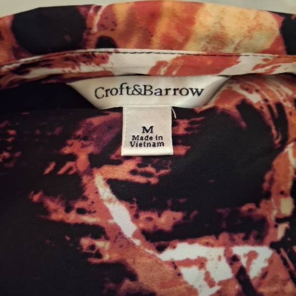 Croft & Barrow Women's Multicolor Abstract Blouse - Picture 5 of 9